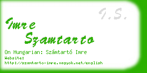 imre szamtarto business card